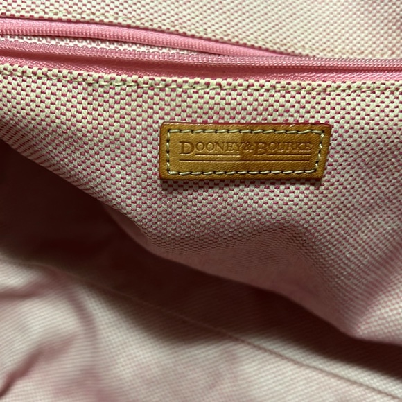 🦆 DOONEY & BOURKE YELLOW FLORAL DAHLIA VARIABILIS SHOPPER TOTE CANVAS LEATHER - Picture 7 of 10